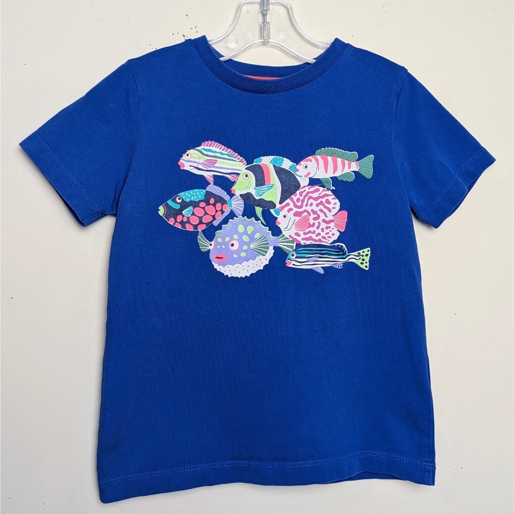 Mini Boden Tropical Reef Fish Blue T-shirt Size‎ 4-5 years